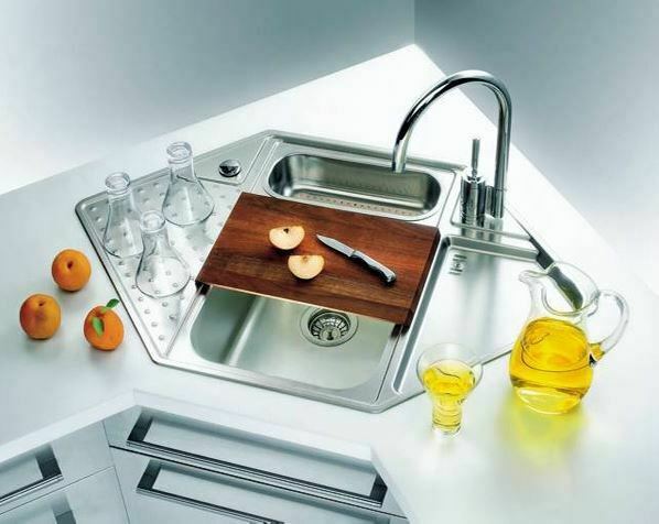 image of odd shaped kitchen sink