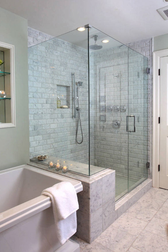 bathroom glass door ideas