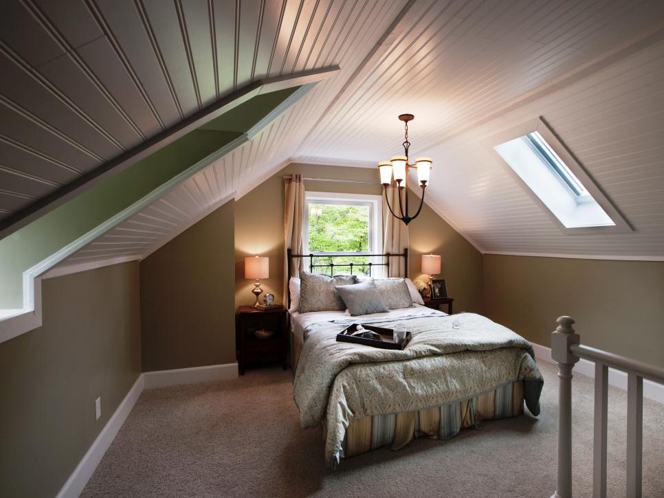 Simple Attic Bedroom Paint Ideas with Simple Decor