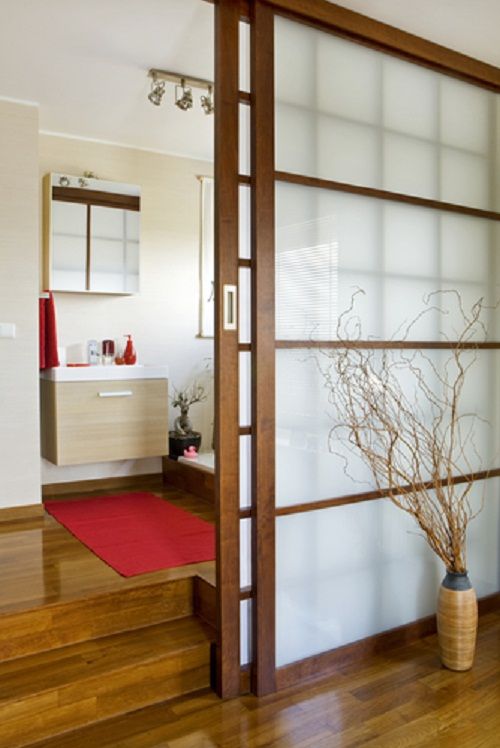 sliding door as room divider ideas