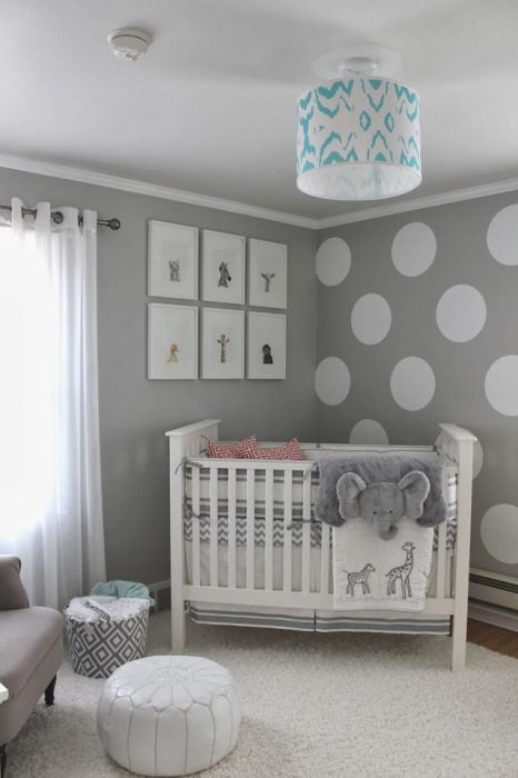 gray and white baby room ideas