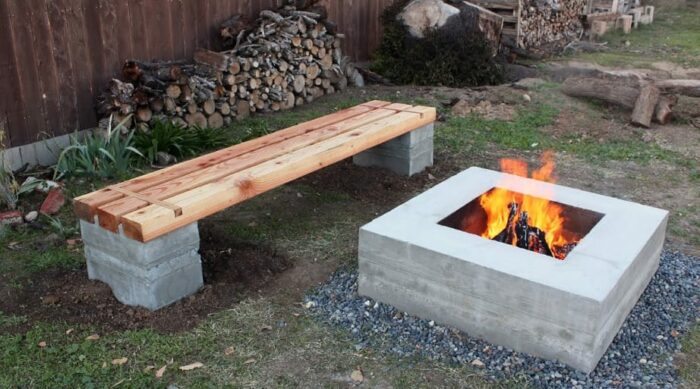 Firepit ideas with benches