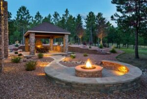 fire pit ideas with benches