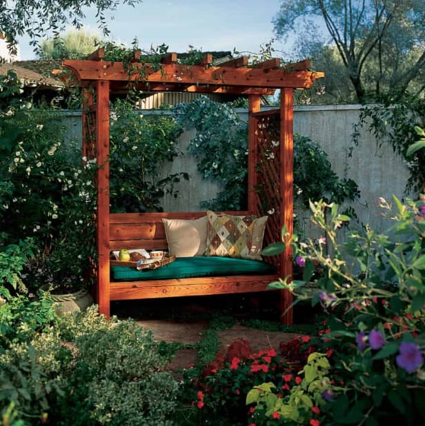 outdoor bench area ideas