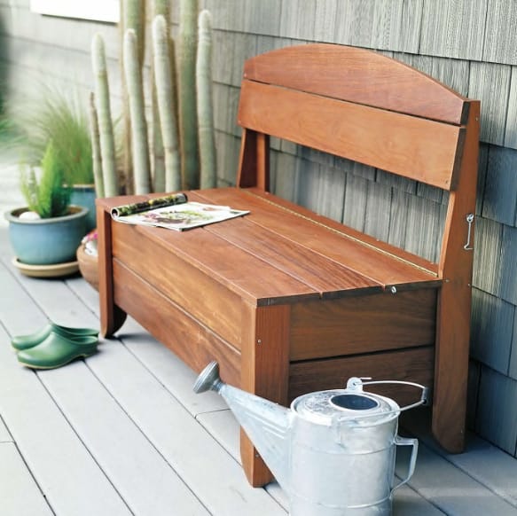 patio bench with storage