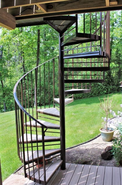 spiral steel staircase