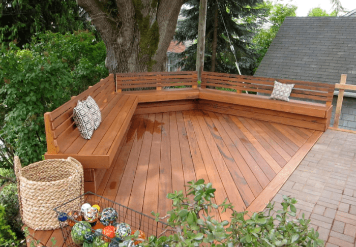 Backyard Deck with Benches