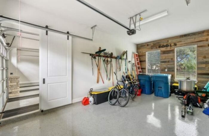 create functional zones within the space for garage